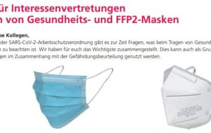 Tragedauer von Masken Tragedauer von Masken