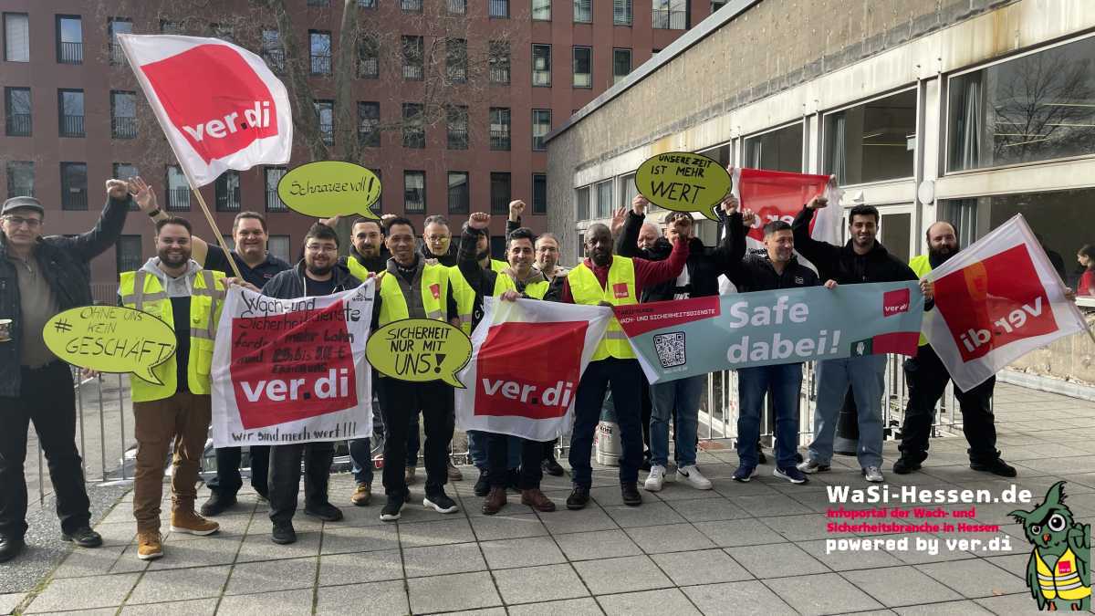 Streikende der Frühschicht